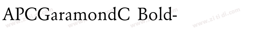 APCGaramondC Bold字体转换